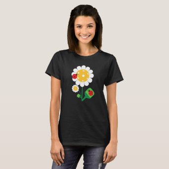 Pickleball flower with pickleball ladybirds T-Shirt | Zazzle