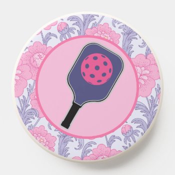 Pickleball Flowered Popsocket by MainstreetShirt at Zazzle