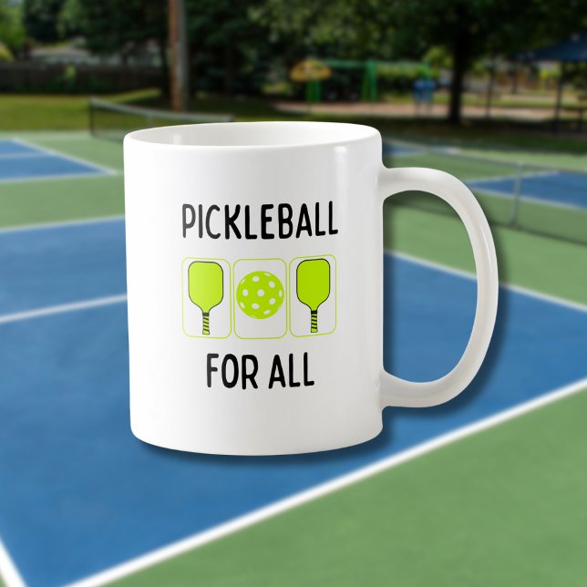 Pickleball For All Paddels and Ball Coffee Mug (Creator Uploaded)