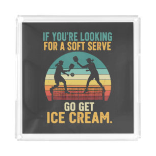 Pickleball for Men Women Acrylic Tray