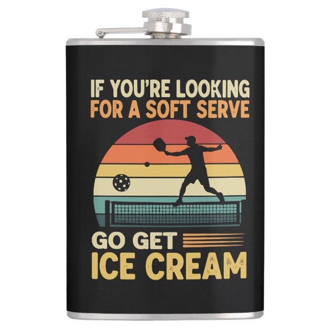Pickleball for Men Women Flask (Front)