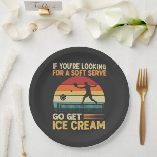 Pickleball for Men Women Paper Plates