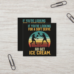 Pickleball for Men Women Square Business Card