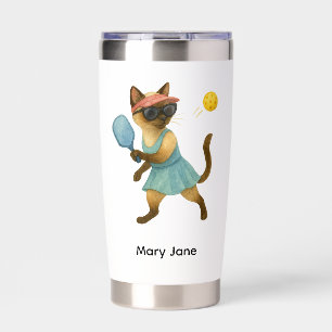 Pickleball for Siamese cat lovers Insulated Tumbler