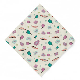 Pickleball! Fun Colorful Pattern Bandana