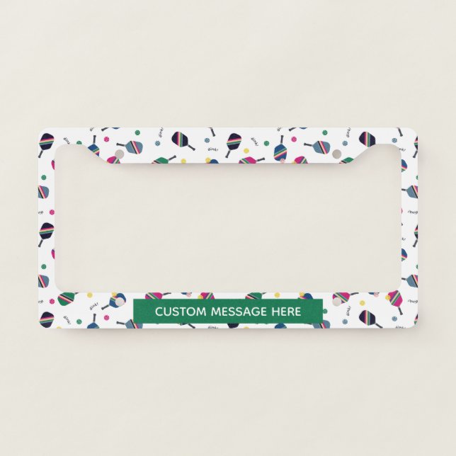 Pickleball Fun Dink Custom License Plate Frame (Front)