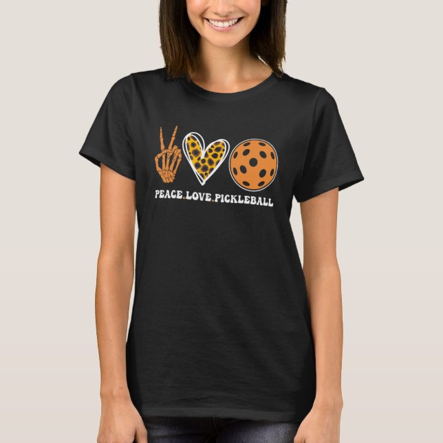 Pickleball  Fun Fall & Autumn Halloween Season III T-Shirt (Front)