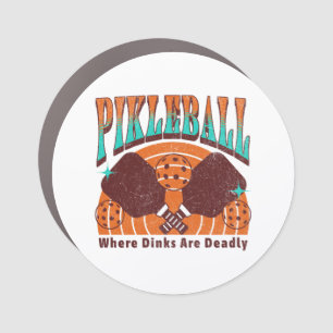 pickleball funny car magnet