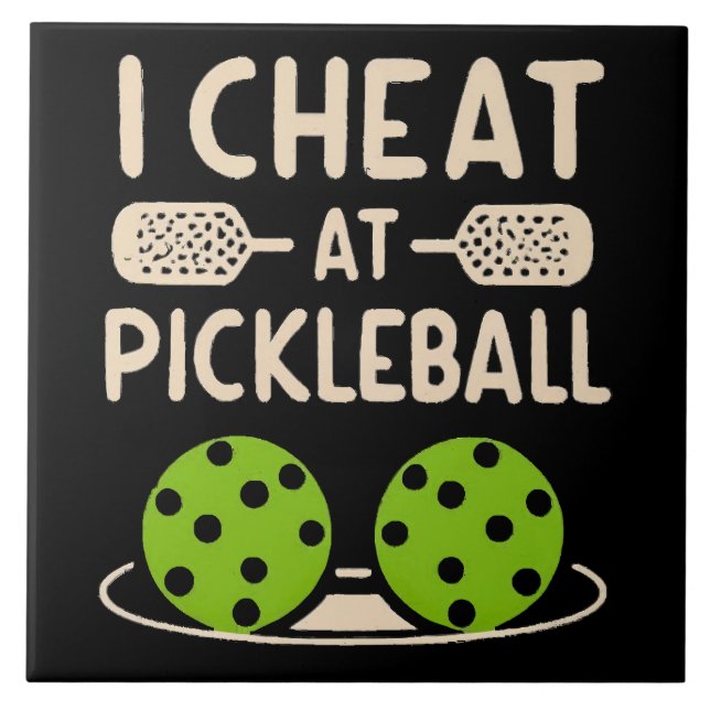 Pickleball Funny Ceramic Tile (Front)