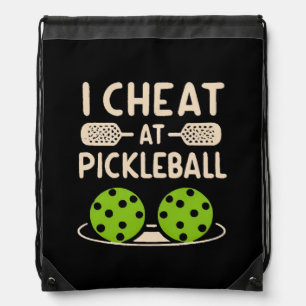 Pickleball Funny Drawstring Bag