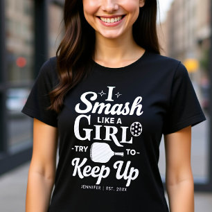 Pickleball Funny Gift for Her Cute Personalized T-Shirt