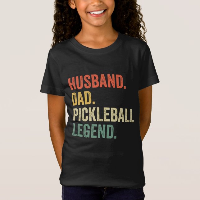 Pickleball Funny Husband Dad Legend Vintage Father T-Shirt (Front)