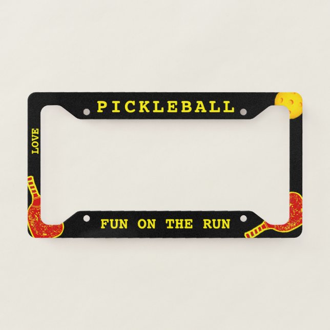 Pickleball Funny License Plate Frame (Front)