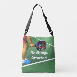 Pickleball Funny No Strings Attached Crossbody Bag