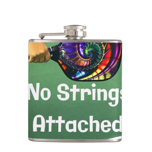 Pickleball Funny No Strings Attached Flask