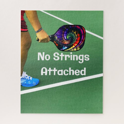 Pickleball Funny No Strings Attached Jigsaw Puzzle