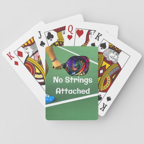 Pickleball Funny No Strings Attached Playing Cards