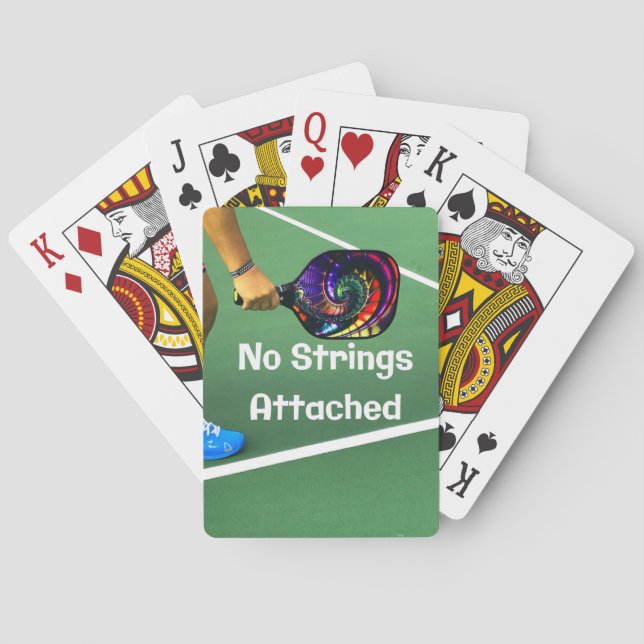 Pickleball Funny No Strings Attached Poker Cards (Back)