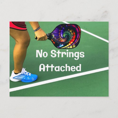 Pickleball Funny No Strings Attached Postcard