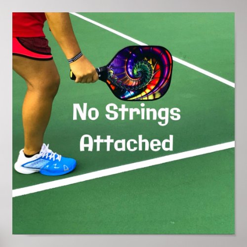 Pickleball Funny No Strings Attached Poster