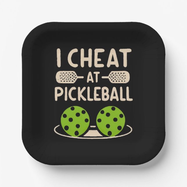 Pickleball Funny Paper Plates (Front)