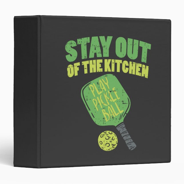 Pickleball Funny Pickleball Gifts 3 Ring Binder (Front/Spine)