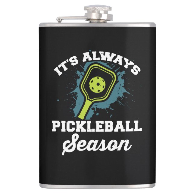Pickleball Funny Pickleball Gifts Flask (Front)