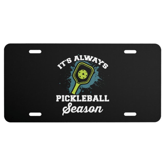 Pickleball Funny Pickleball Gifts License Plate (Front)