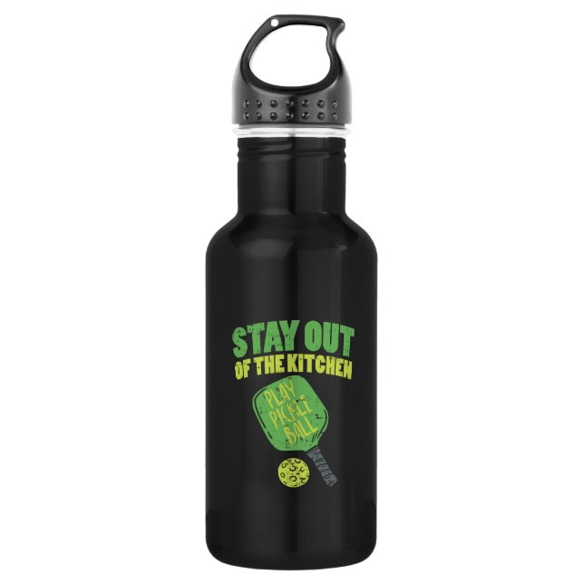 Pickleball Funny Pickleball Gifts Stainless Steel Water Bottle (Front)