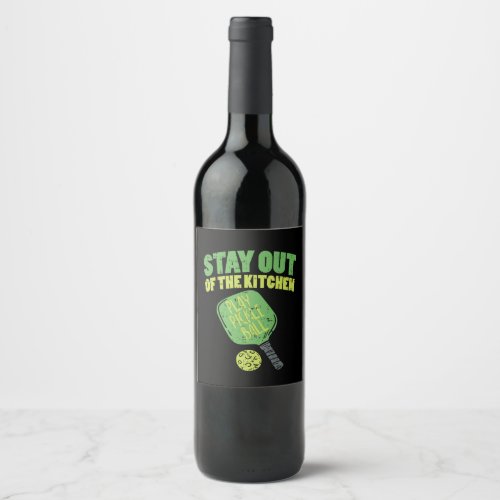 Pickleball Funny Pickleball Gifts Wine Label