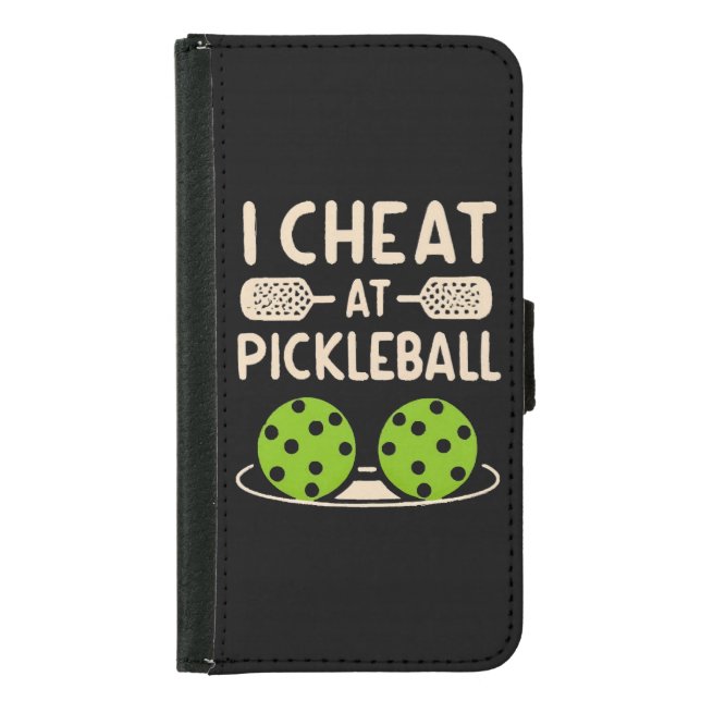Pickleball Funny Samsung Galaxy Wallet Case (Front)