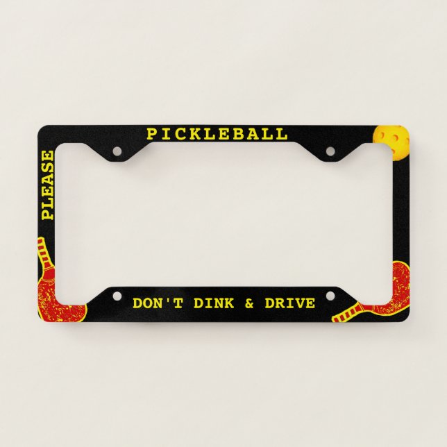 Pickleball Funny Style B License Plate Frame (Front)