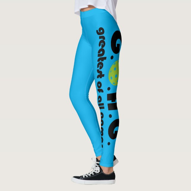 Pickleball G.O.A.G - greatest of all games Leggings (Left)
