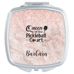 PIckleball Gal Queen of the Court Compact Mirror