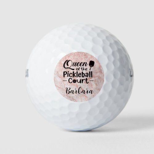 PIckleball Gal Queen of the Court Golf Balls