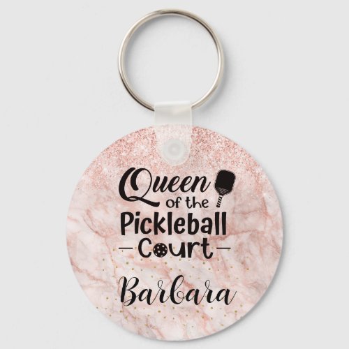 PIckleball Gal Queen of the Court Keychain