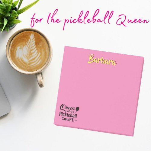 PIckleball Gal Queen of the Court Post_it Notes