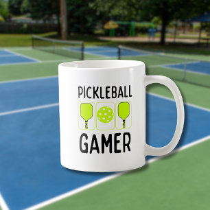 Pickleball Gamer Paddles and Ball Coffee Mug