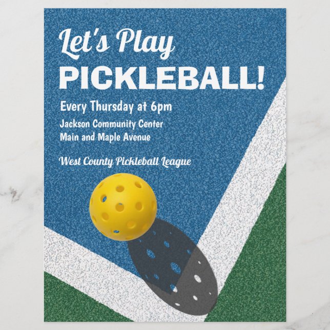 Pickleball Games Advertising Flyer (Front)