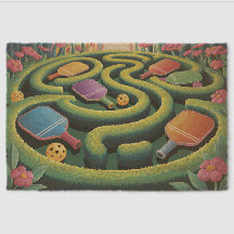 - Pickleball Garden Maze With Paddles Welcome Mat