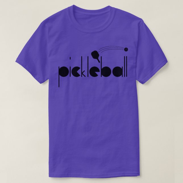 Pickleball Geometric Font T-Shirt (Design Front)