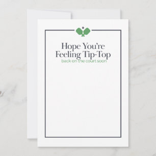 Pickleball Get Well Card Navy Green