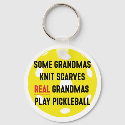 Pickleball gift for Grandmother Keychain