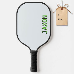 Pickleball Gift Personalized Green Blue Text Name Carbon Fiber Pickleball Paddle