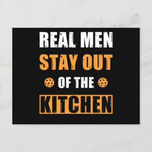Pickleball Gift Real Men Stay Out of the Kitchen Postcard
