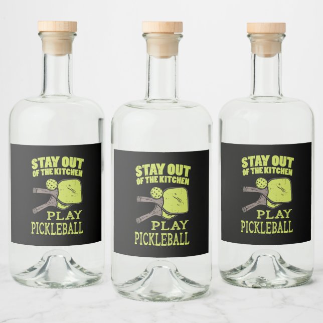 Pickleball Gifts Liquor Bottle Label (Bottles)