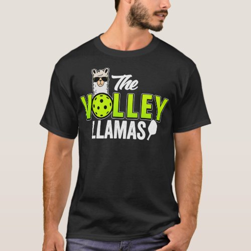 Pickleball Gifts The Volley Llamas funny Picklebal T_Shirt