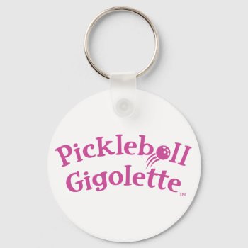 Pickleball Gigolette™ Swingrz Swag Court Jester Keychain by UCanSayThatAgain at Zazzle