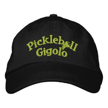 Pickleball Gigolo™ Swingrz Swag Total Player2 Embroidered Baseball Cap by UCanSayThatAgain at Zazzle