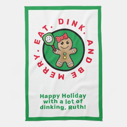 Pickleball  Gingerbread girl  Kitchen Towel